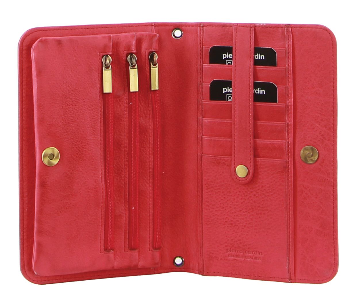 Clutch Pierre Cardin Genuine Leather Clutch Wallet Bag Feminino Rosa | 4213-UOYCW