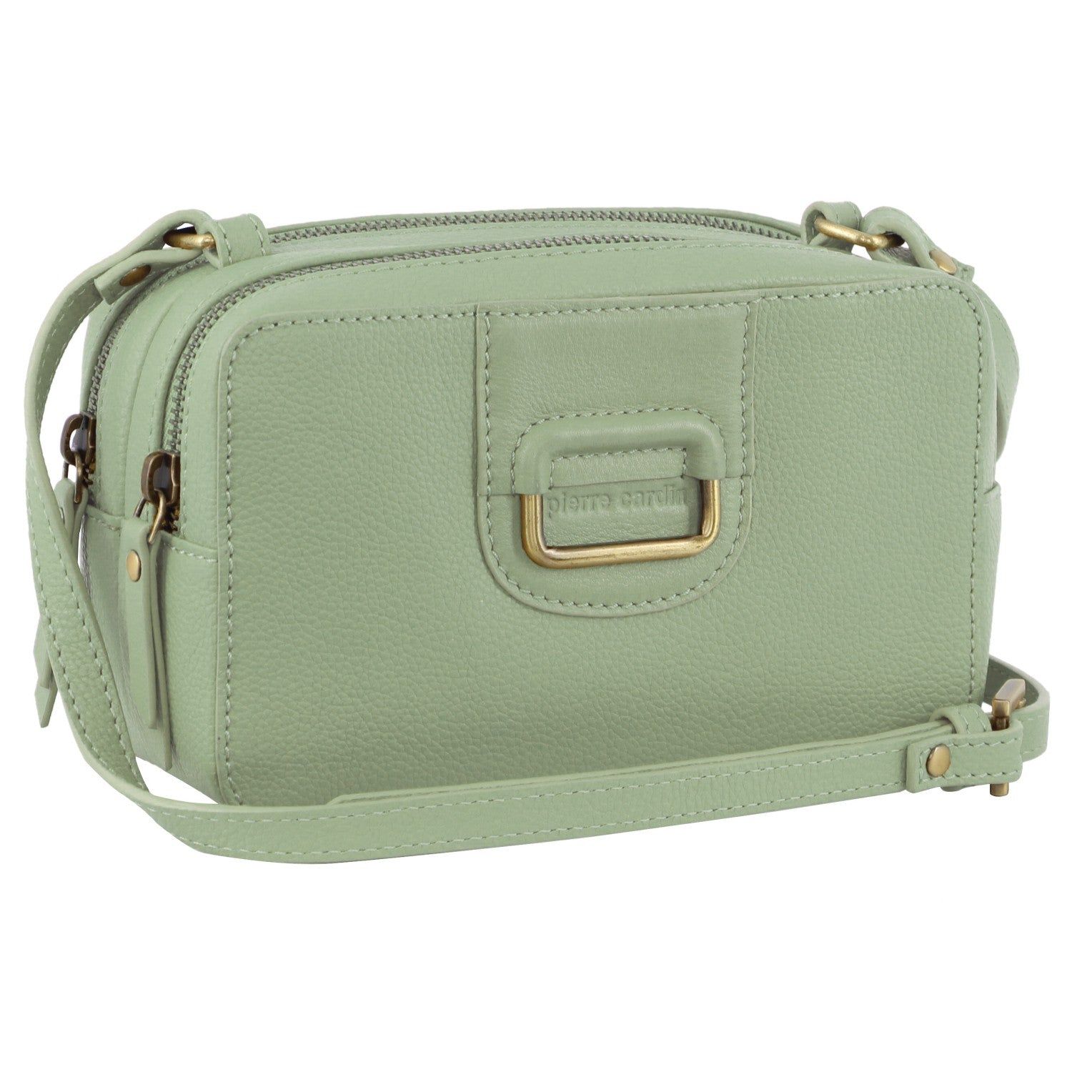 Clutch Pierre Cardin Leather Cross-Body Clutch Feminino Jade | 1682-SYBIQ