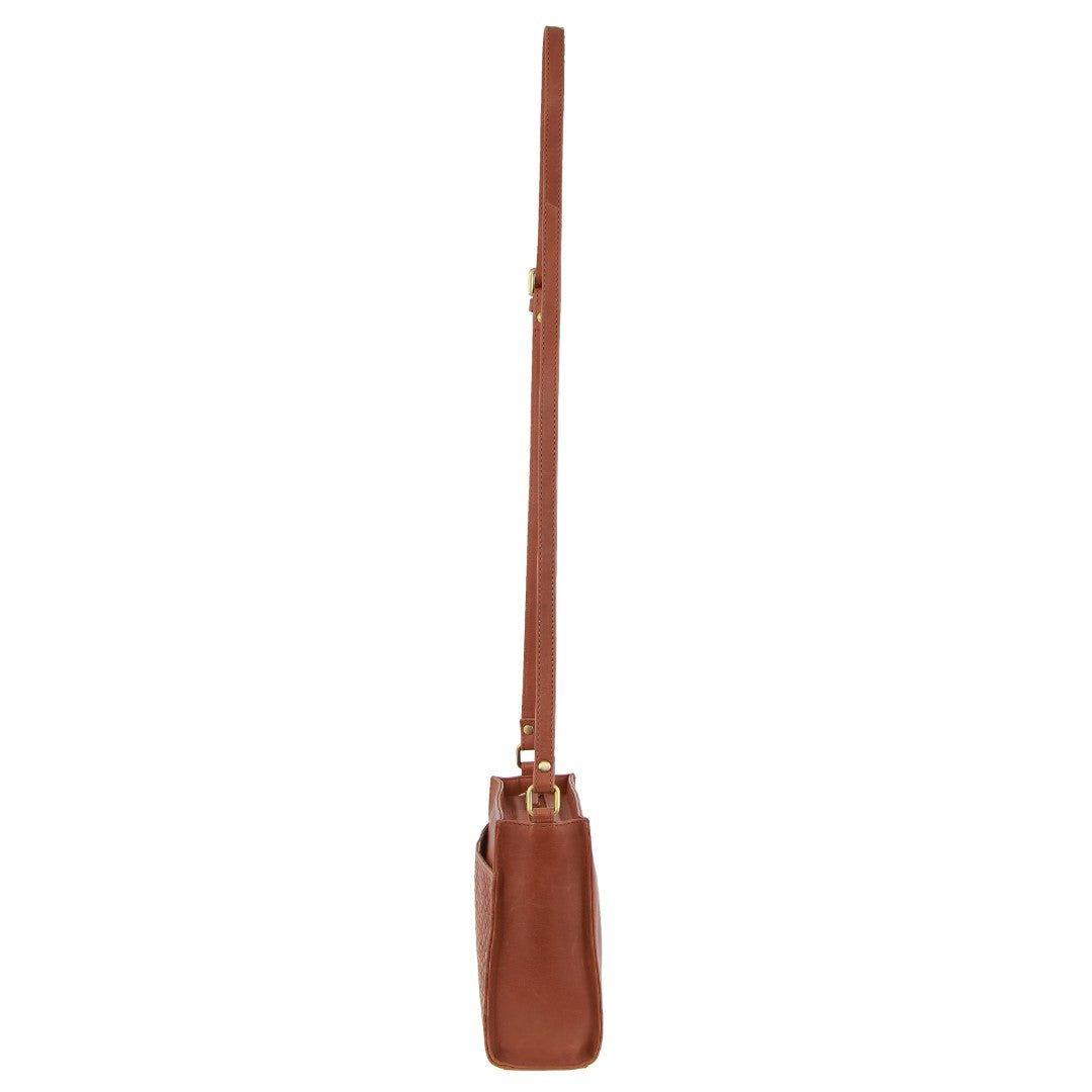 Clutch Pierre Cardin Leather Diamond Pattern Embossed Cross-Body Bag Feminino Marrom | 9236-MBERD