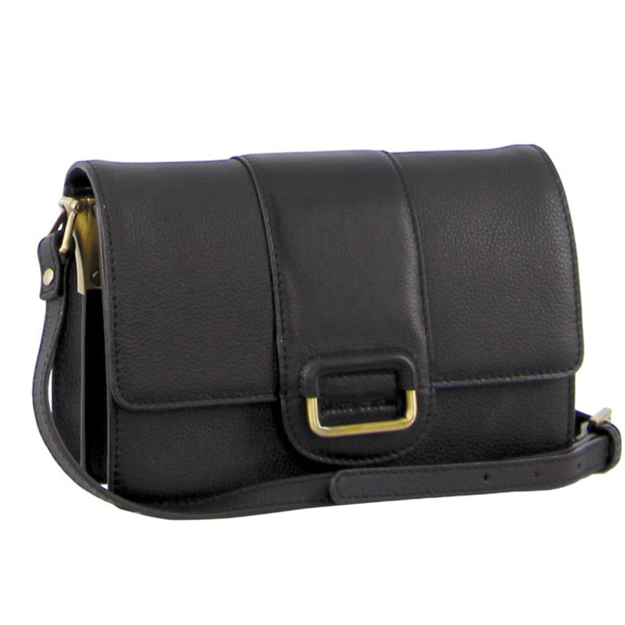 Clutch Pierre Cardin Leather Flapover Cross-Body Clutch Feminino Pretas | 4169-YIGUO