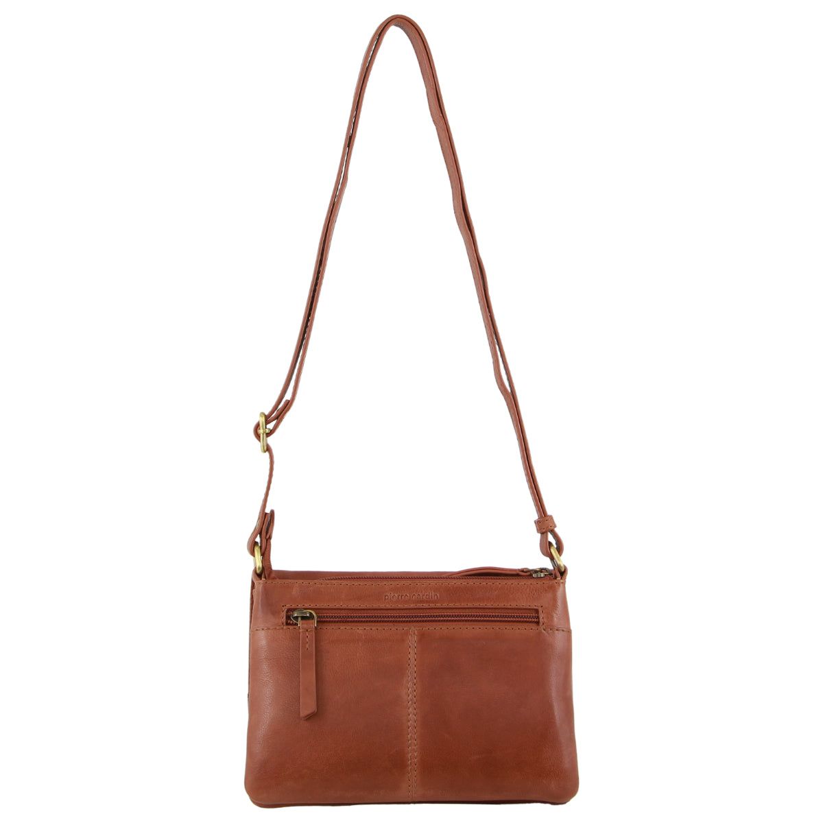 Clutch Pierre Cardin Leather Flap-over Crossbody Bag Feminino Marrom | 3615-YLMTO