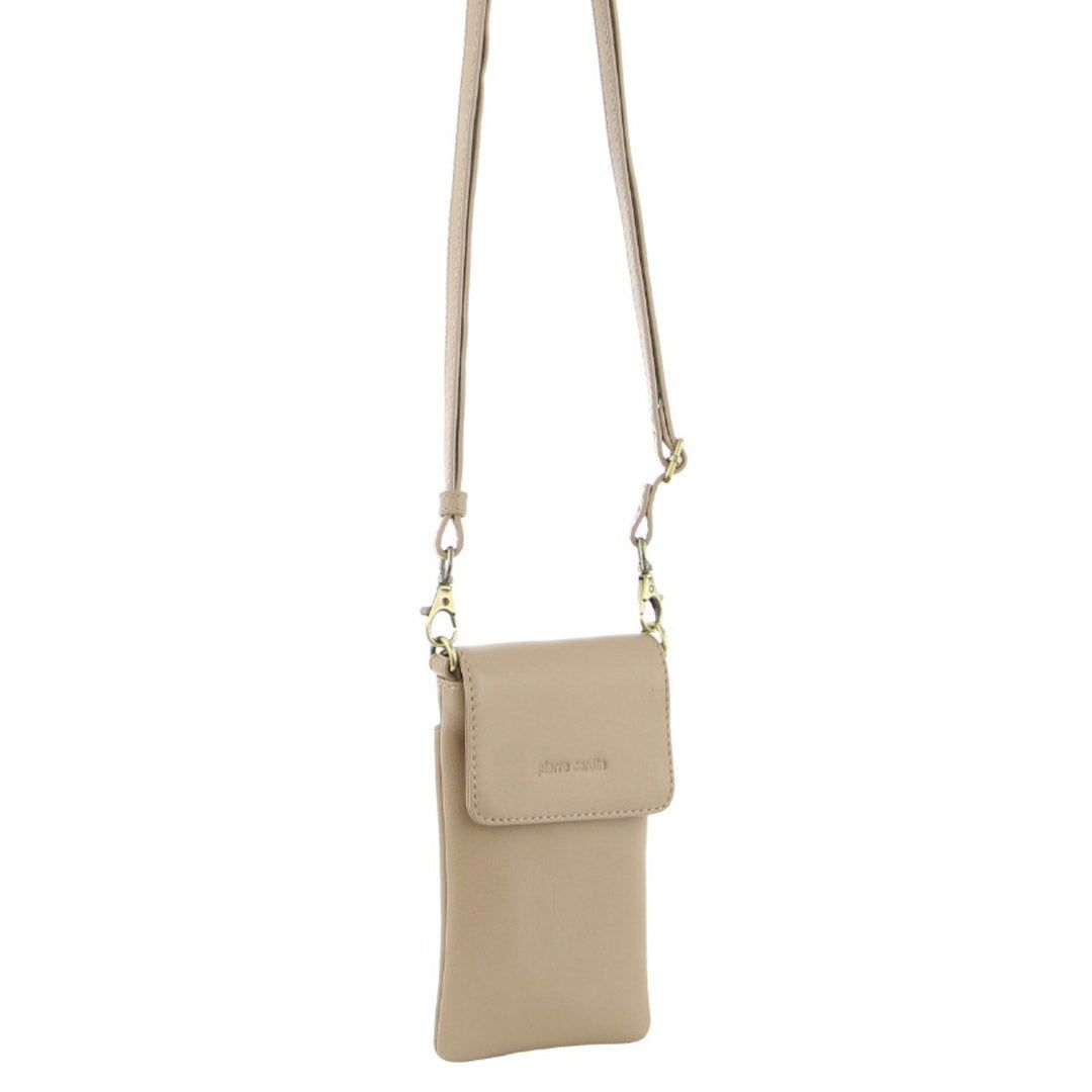 Clutch Pierre Cardin Leather Phone Cross-Body Bag Feminino Douradas | 3189-KXJAY