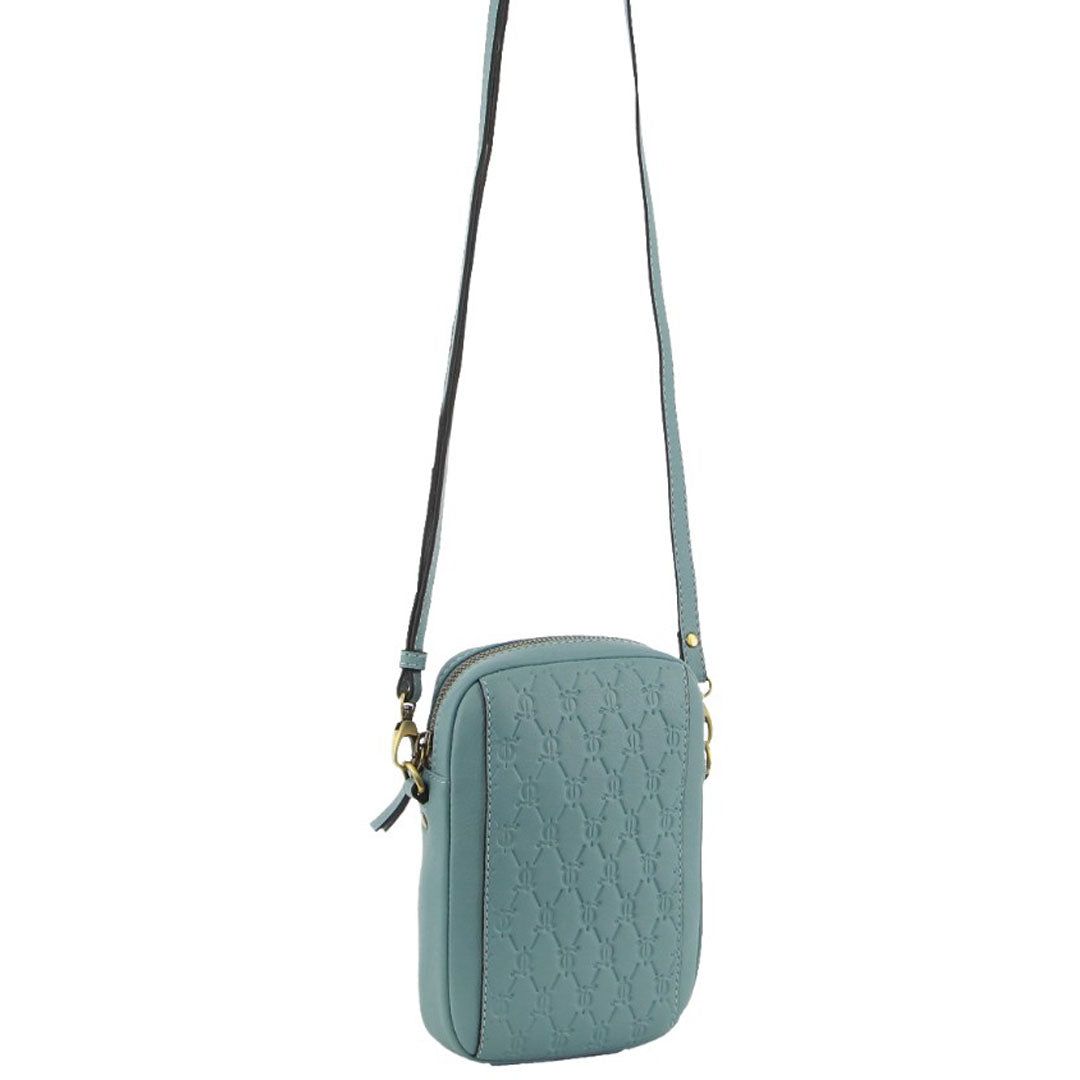 Clutch Pierre Cardin leather Textured Design Phone Bag Feminino Azuis | 1379-VRTCW