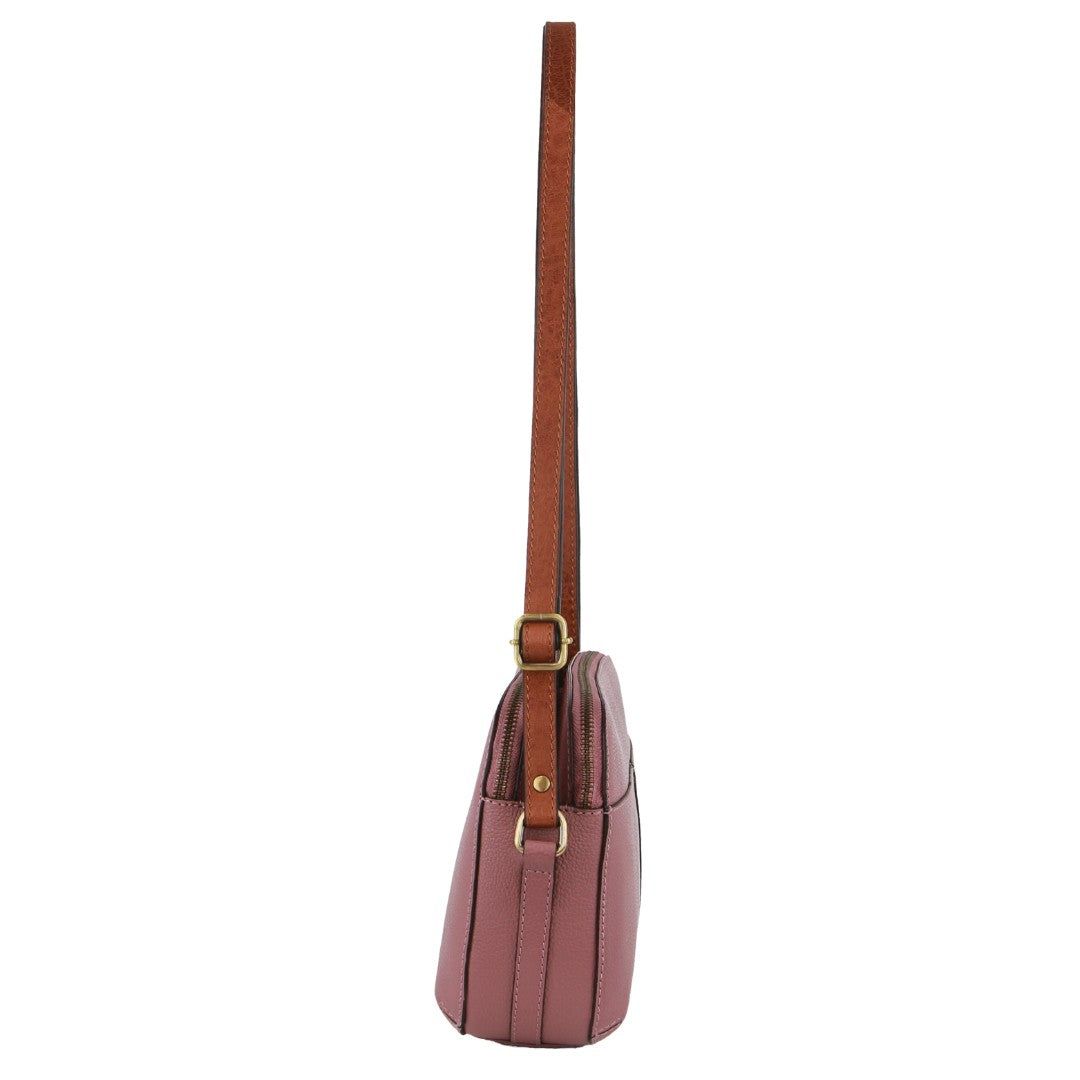 Handbags Pierre Cardin Leather Classic Crossbody Bag Feminino Rosa | 9638-BDJRH