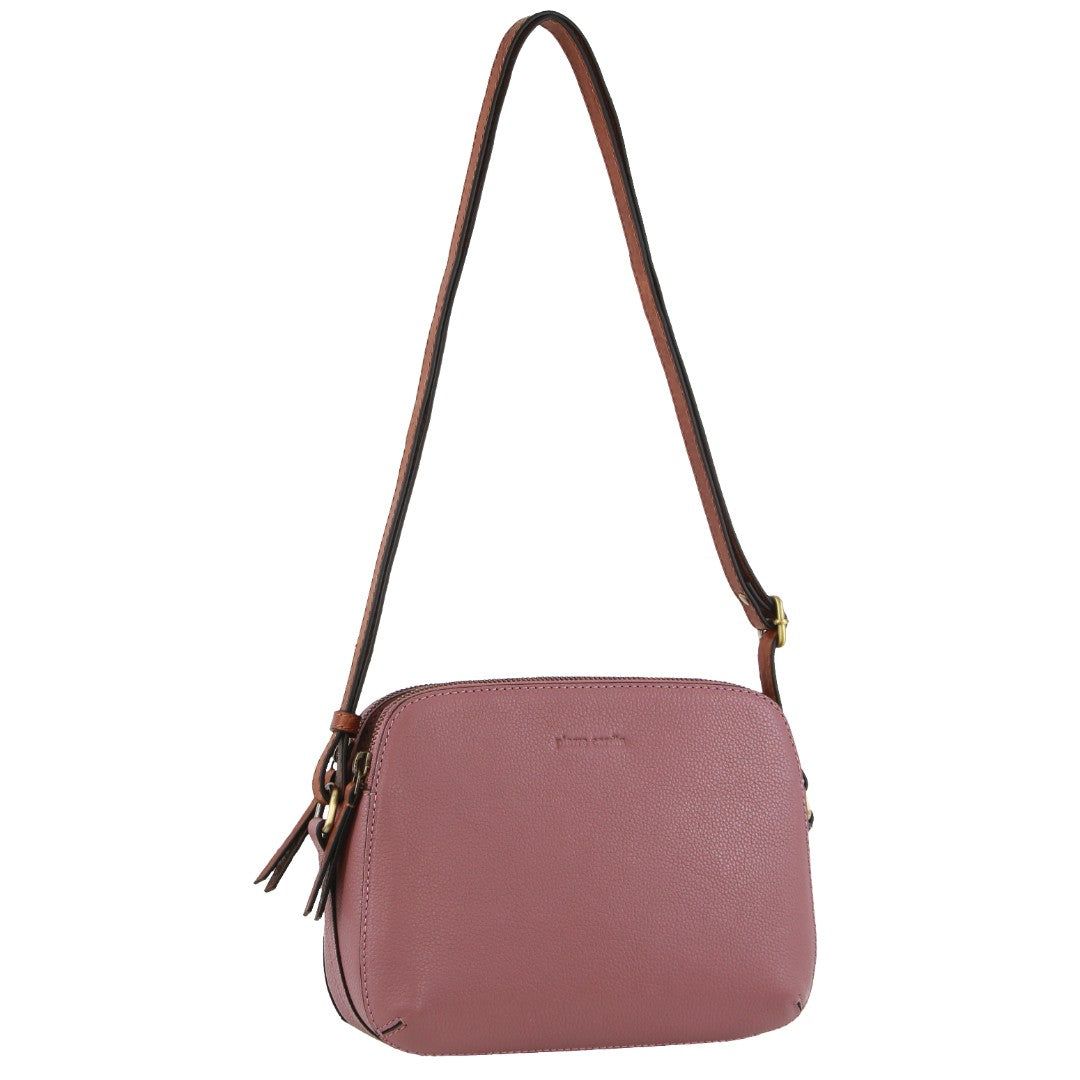 Handbags Pierre Cardin Leather Classic Crossbody Bag Feminino Rosa | 9638-BDJRH