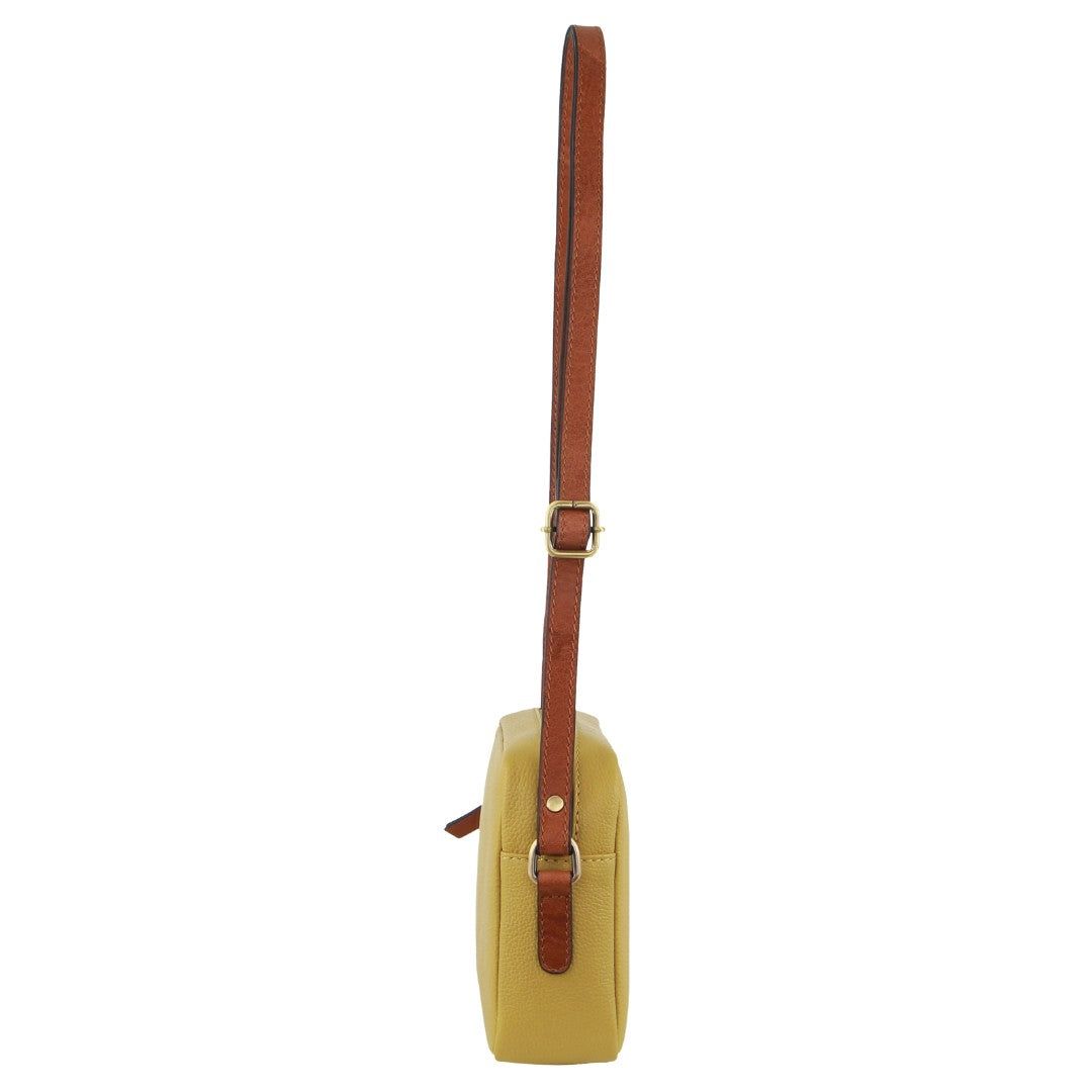 Handbags Pierre Cardin Leather Classic Square Crossbody Bag Feminino Amarelas | 4179-NYJUC