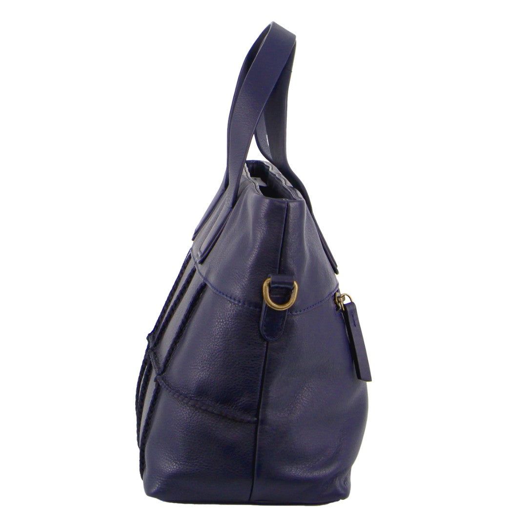 Handbags Pierre Cardin Leather Stitch-design Handbag Feminino Azul Marinho | 0891-LFWXU