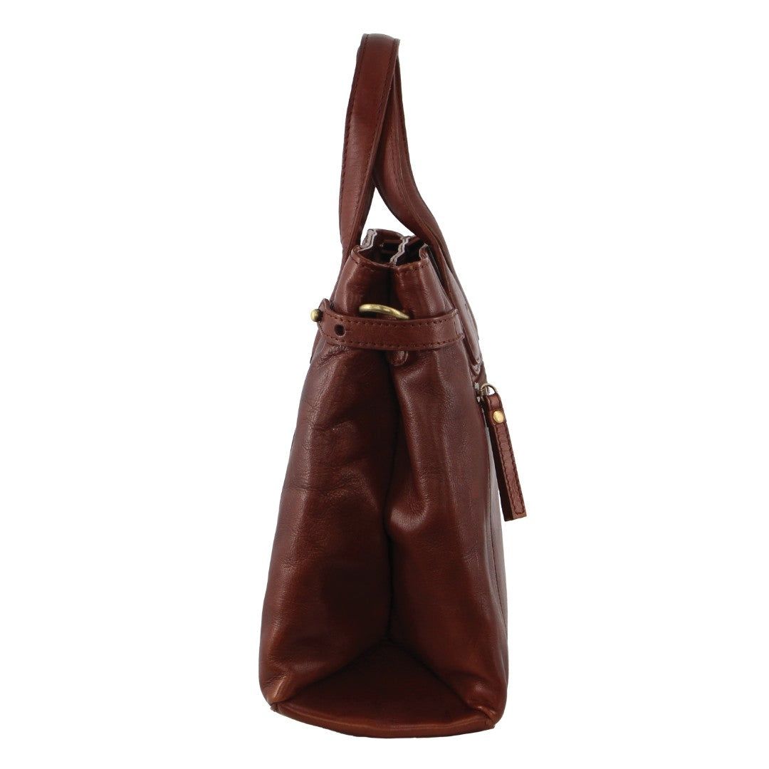 Handbags Pierre Cardin Leather Stitch-design Tote Bag Feminino Marrom | 8076-PVRSJ