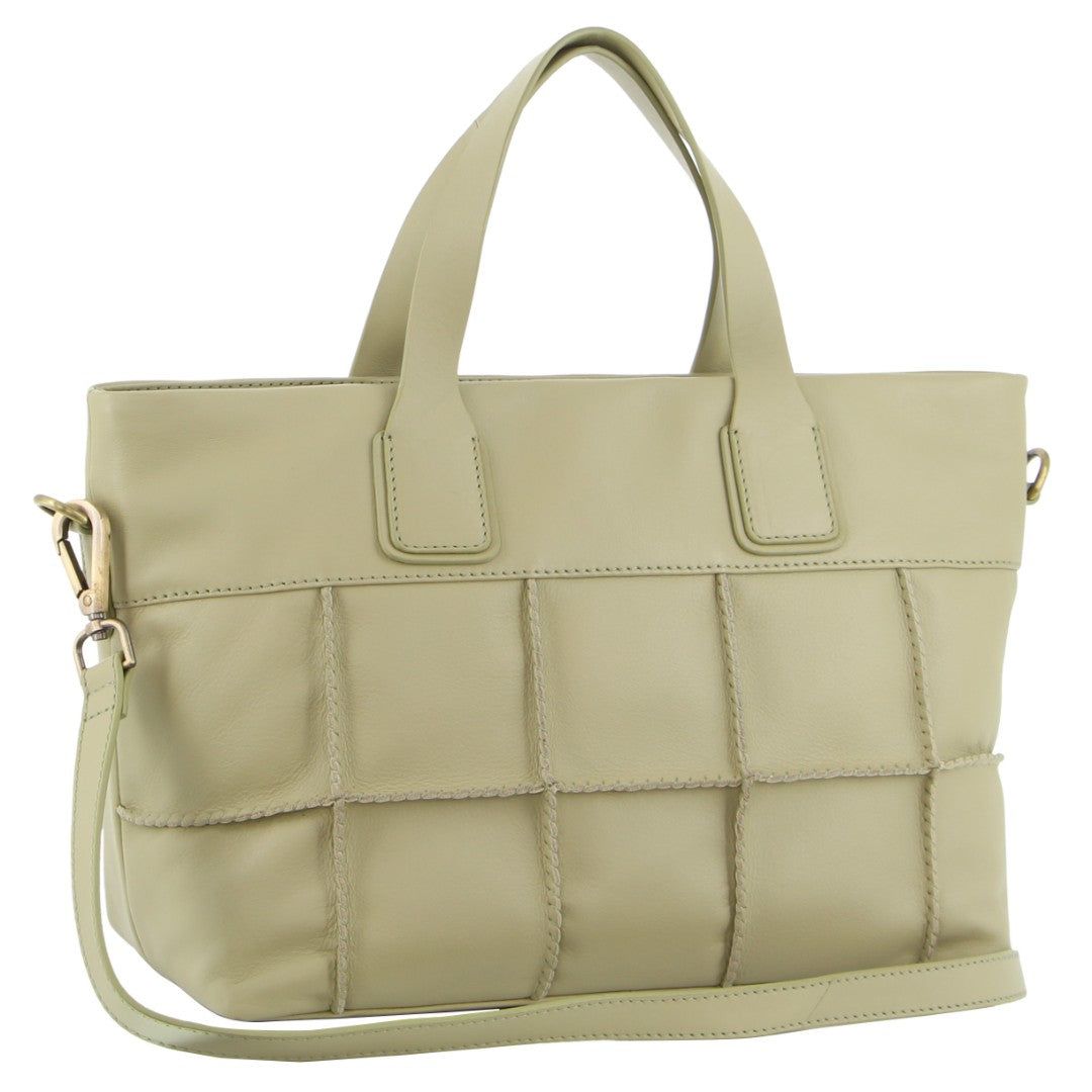 Handbags Pierre Cardin Leather Stitch-design Handbag Feminino Marrom | 7563-PDVRE