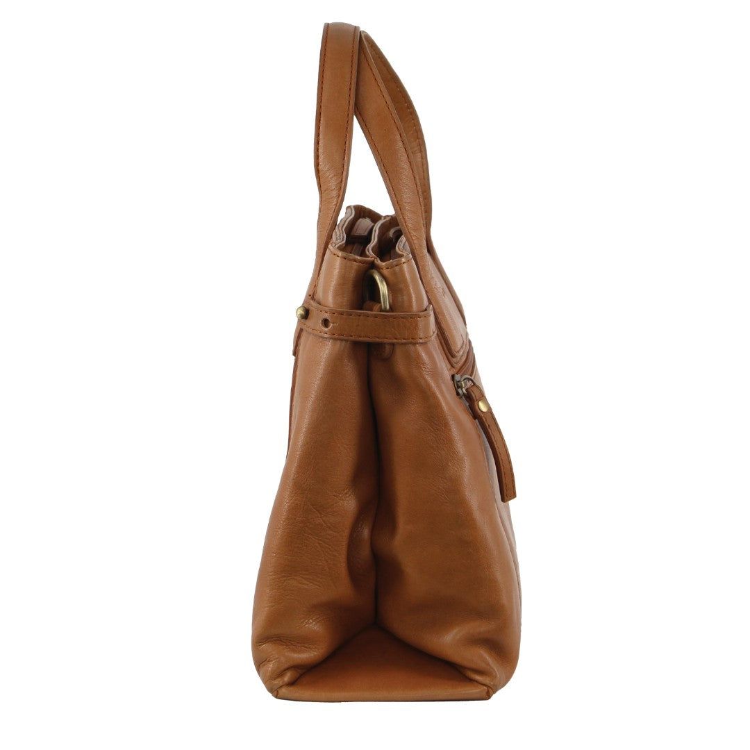 Handbags Pierre Cardin Leather Stitch-design Tote Bag Feminino Marrom | 7368-BTFSX