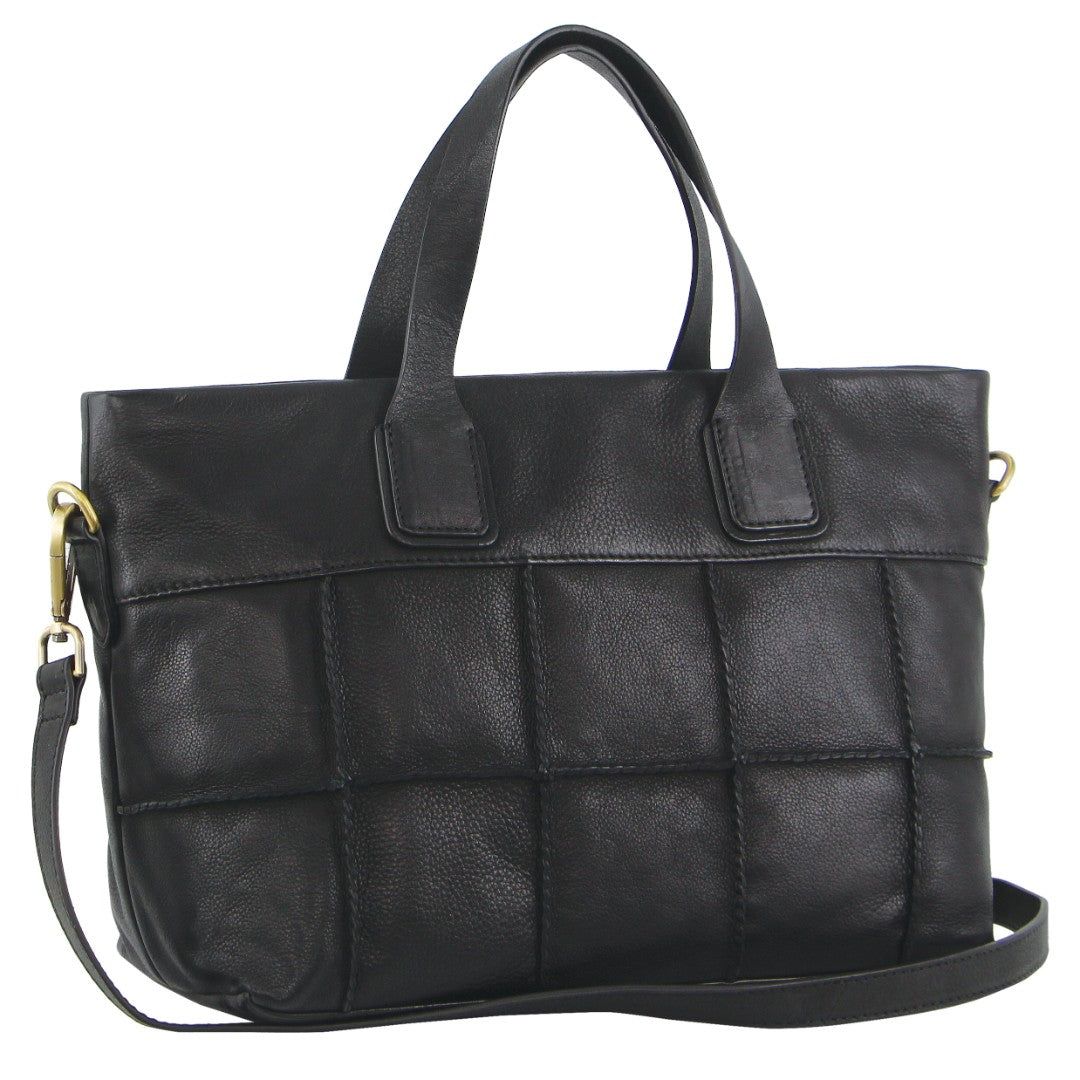 Handbags Pierre Cardin Leather Stitch-design Handbag Feminino Pretas | 4381-NXUTJ