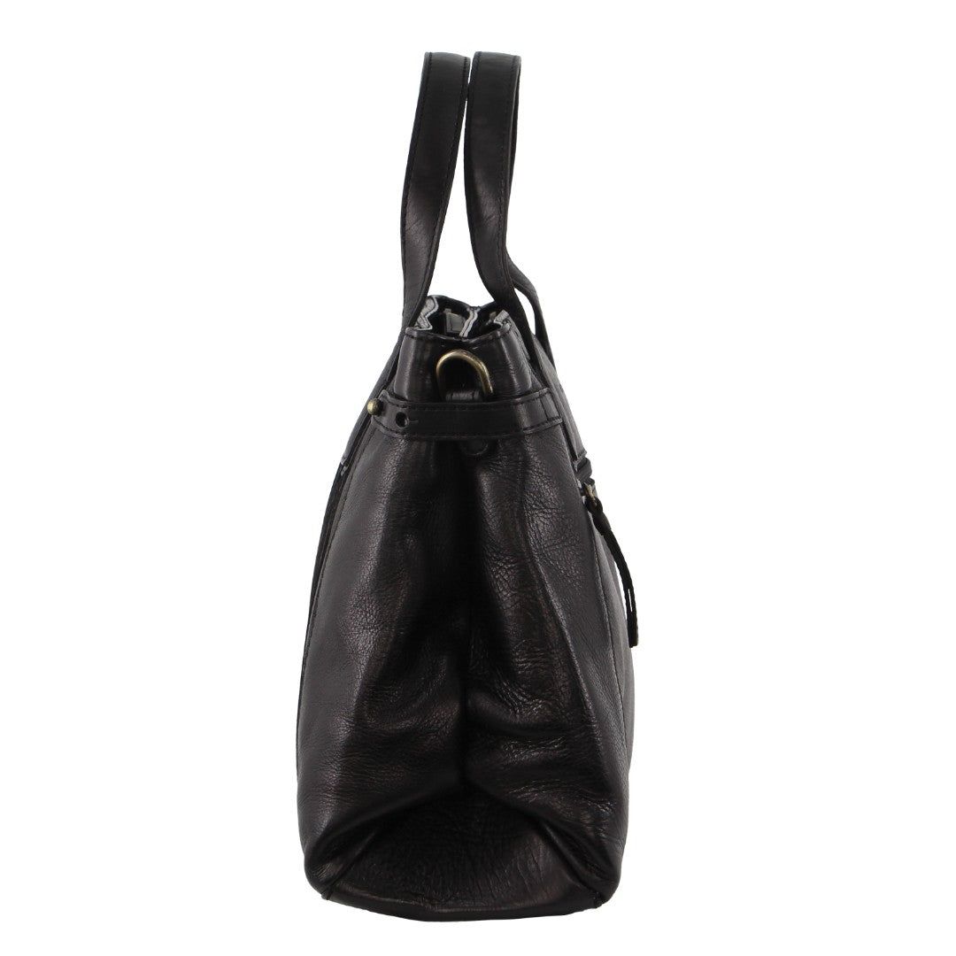 Handbags Pierre Cardin Leather Stitch-design Tote Bag Feminino Pretas | 3501-RAEDG