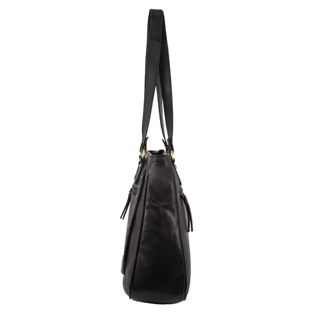 Handbags Pierre Cardin Leather Stud Detail Tote Bag Feminino Pretas | 2015-RKNIU