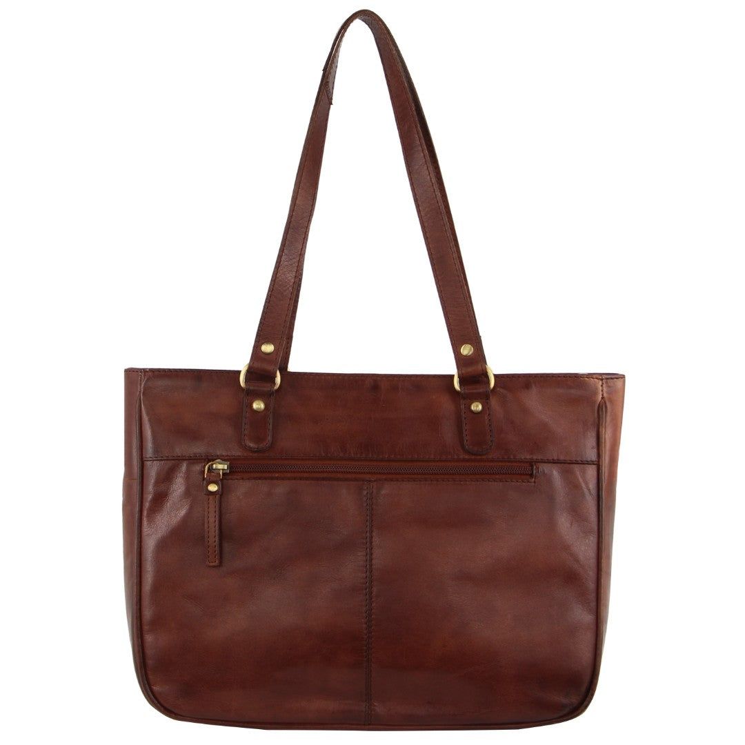 Handbags Pierre Cardin Leather Stud Detail Tote Bag Feminino Marrom | 8936-AHPVW