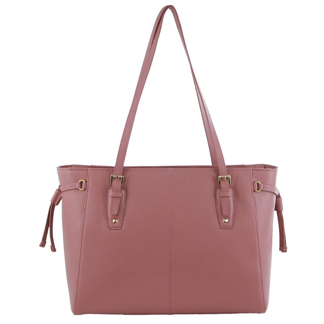 Handbags Pierre Cardin Leather Tote Bag Feminino Rosa | 1308-DPOEB