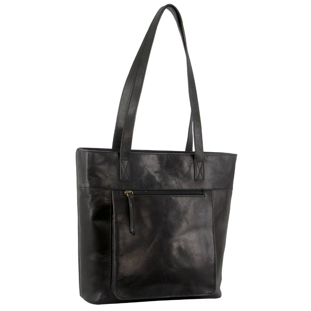 Handbags Pierre Cardin Leather Tote Bag Feminino Pretas | 0825-KLDIW
