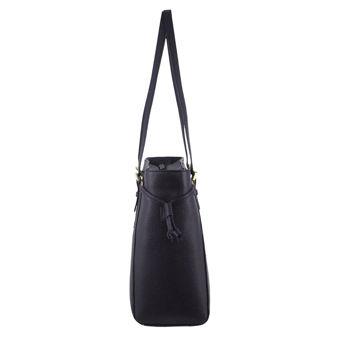 Handbags Pierre Cardin Leather Tote Bag Feminino Azul Marinho | 8472-GNFRV