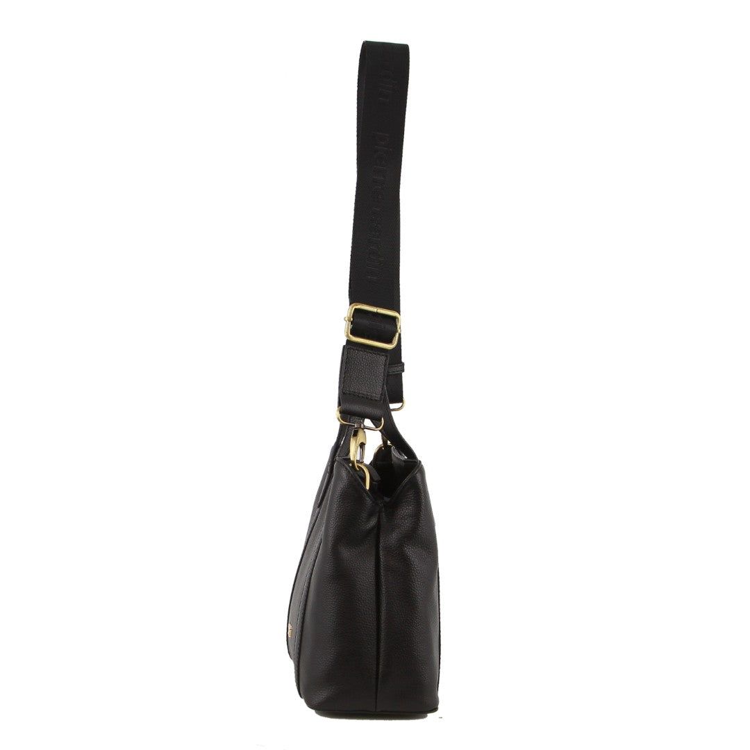 Handbags Pierre Cardin Leather Webbing Strap Tote Bag Feminino Pretas | 0278-KERNV