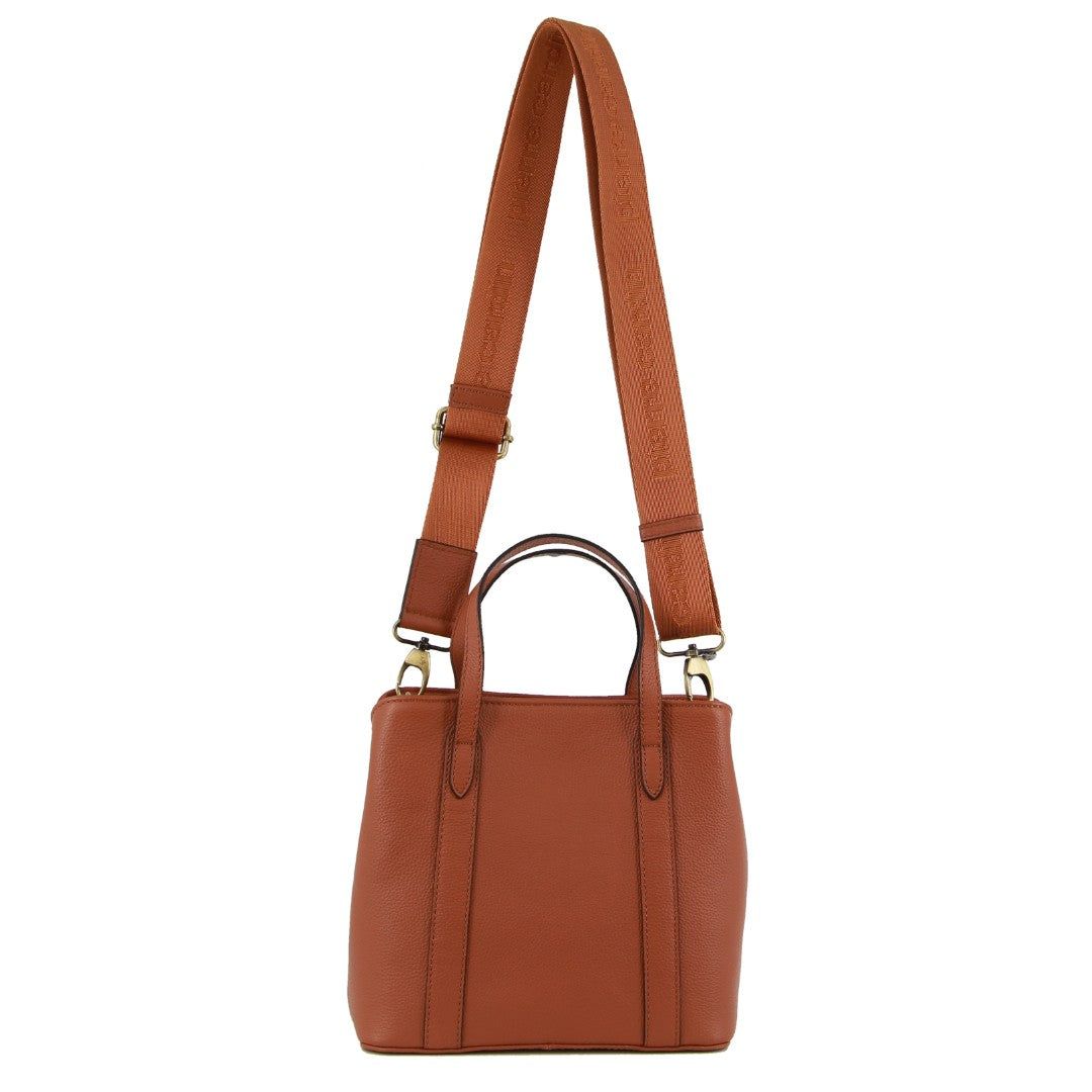 Handbags Pierre Cardin Leather Webbing Strap Tote Bag Feminino Marrom | 5428-LQCTR