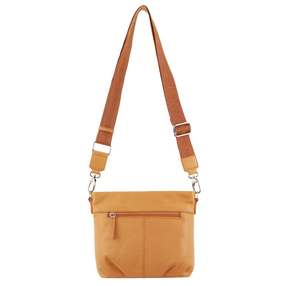 Handbags Pierre Cardin Webbing Strap Leather Crossbody Bag Feminino Abricó | 9854-LPEIT
