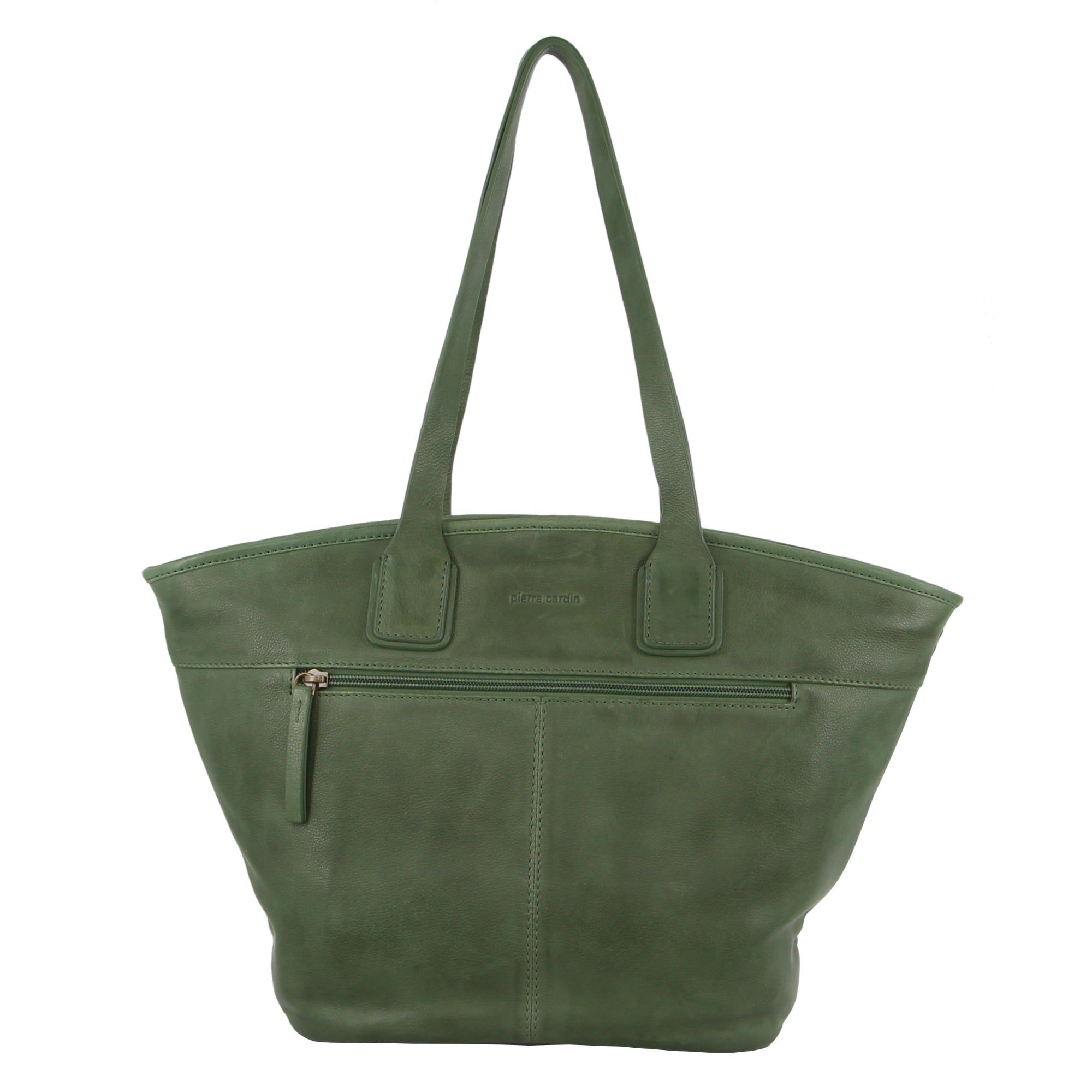 Handbags Pierre Cardin Woven Embossed Leather Shoulder Bag Feminino Verdes | 9087-QKRLP