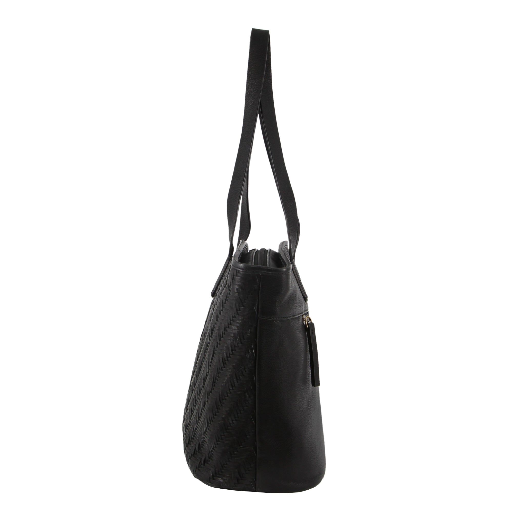 Handbags Pierre Cardin Woven Embossed Leather Shoulder Bag Feminino Pretas | 8047-KBWQT
