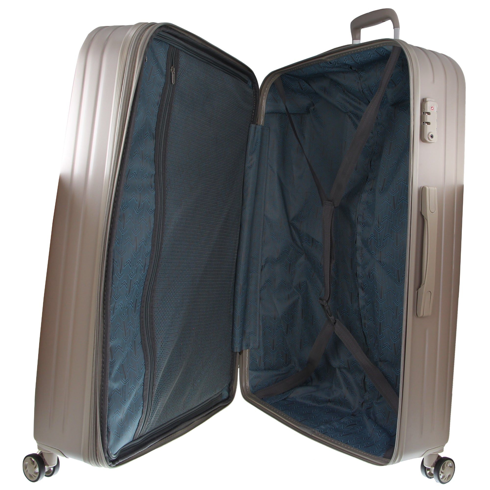 Hard Shell Cases Pierre Cardin 80cm Large Hard-Shell Suitcase Travel Latte | 8052-TUACG