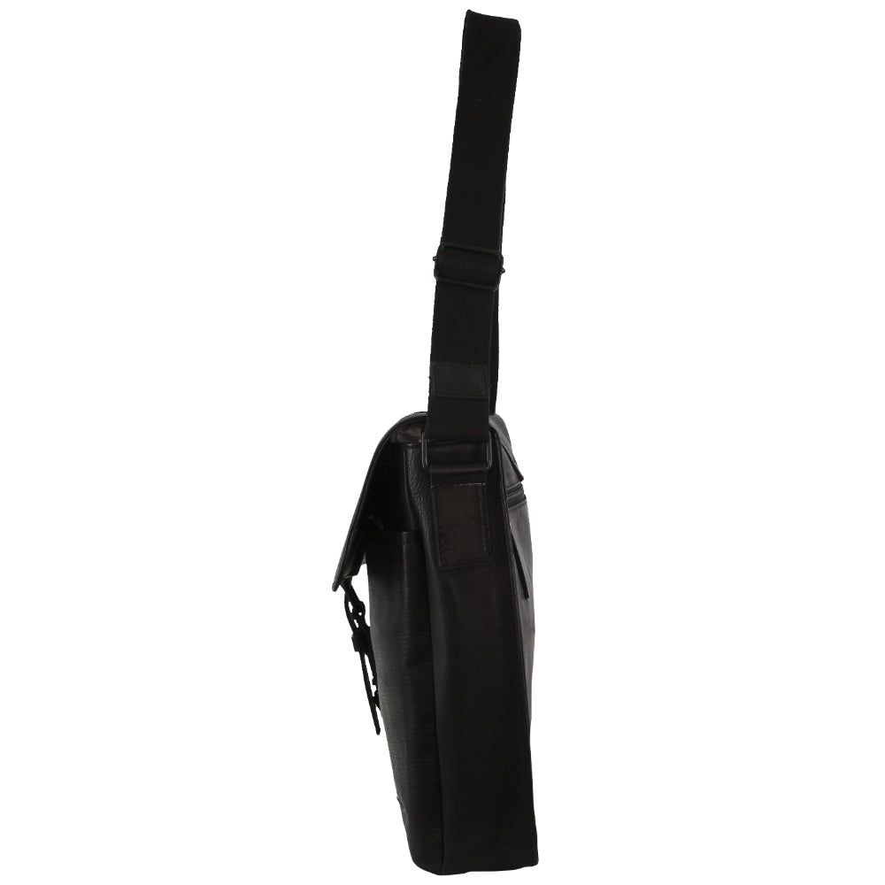 Laptop Pierre Cardin Leather Flap-over Computer Bag Travel Pretas | 5617-AVROT
