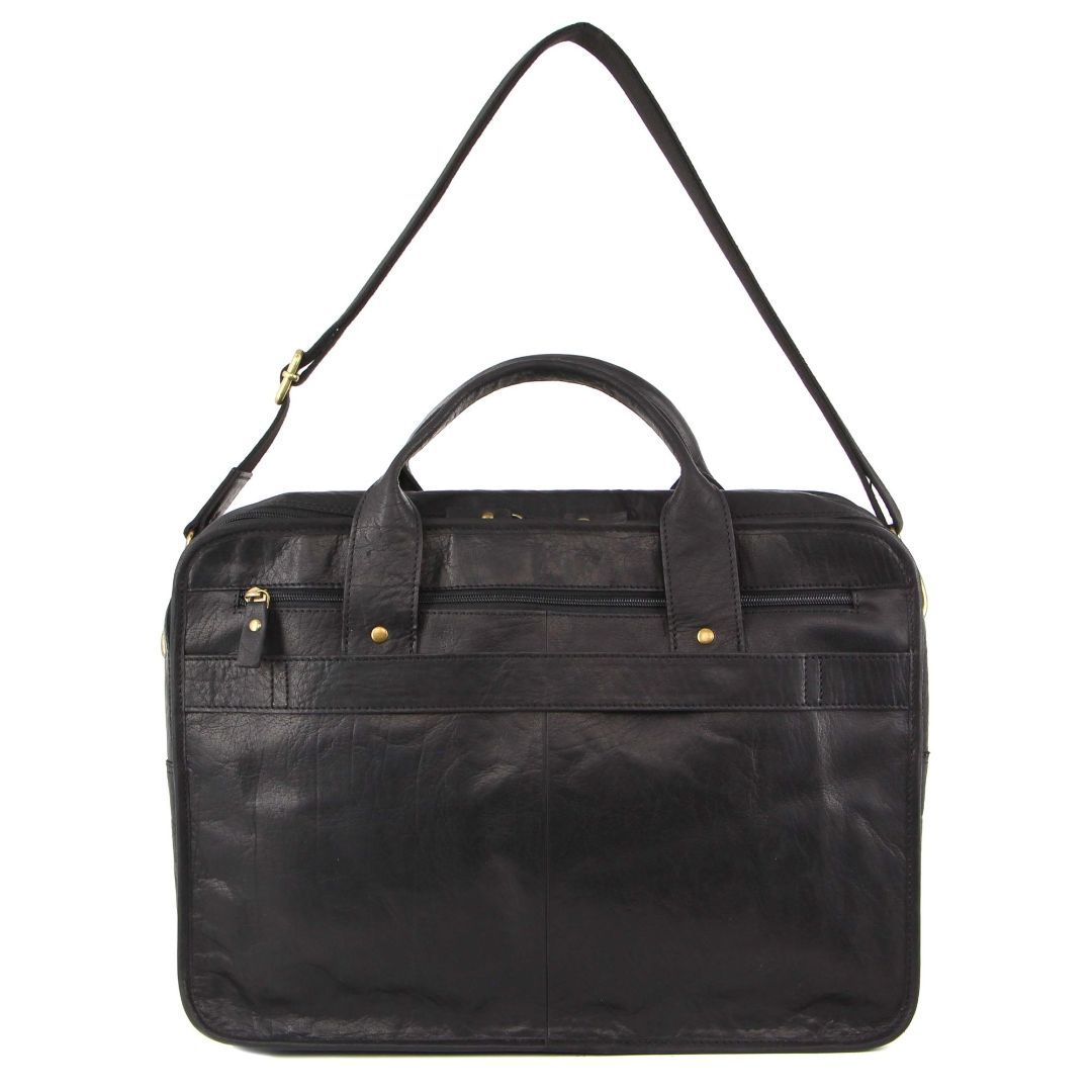 Laptop Pierre Cardin Rustic Leather Computer Bag Travel Pretas | 1830-VPRJD