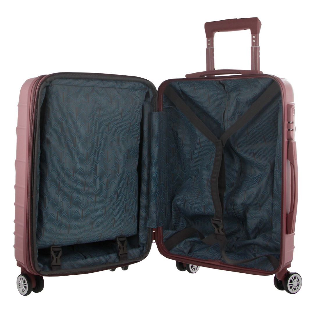 Malas De Viagem Pierre Cardin 54cm CABIN Hard Shell Case Travel Rosa | 9185-WUOEF