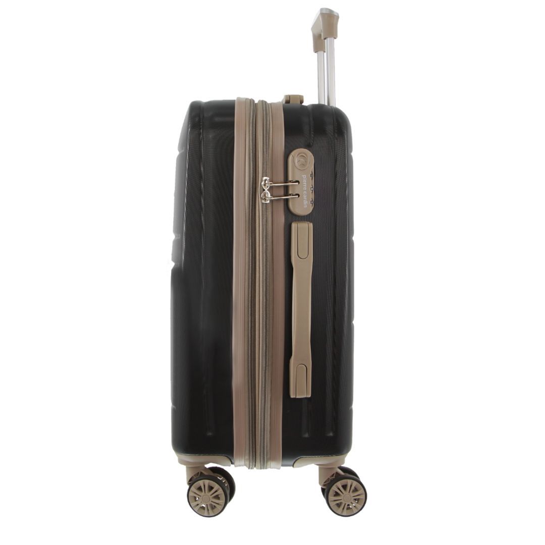 Malas De Viagem Pierre Cardin 54cm Cabin Hard-Shell Suitcase Travel Pretas | 5320-IGUSW