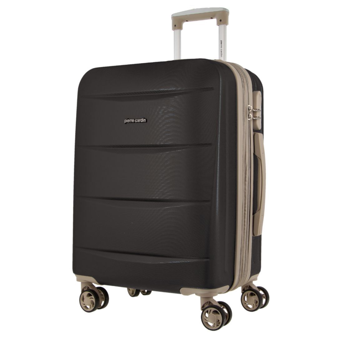 Malas De Viagem Pierre Cardin 54cm Cabin Hard-Shell Suitcase Travel Pretas | 5320-IGUSW