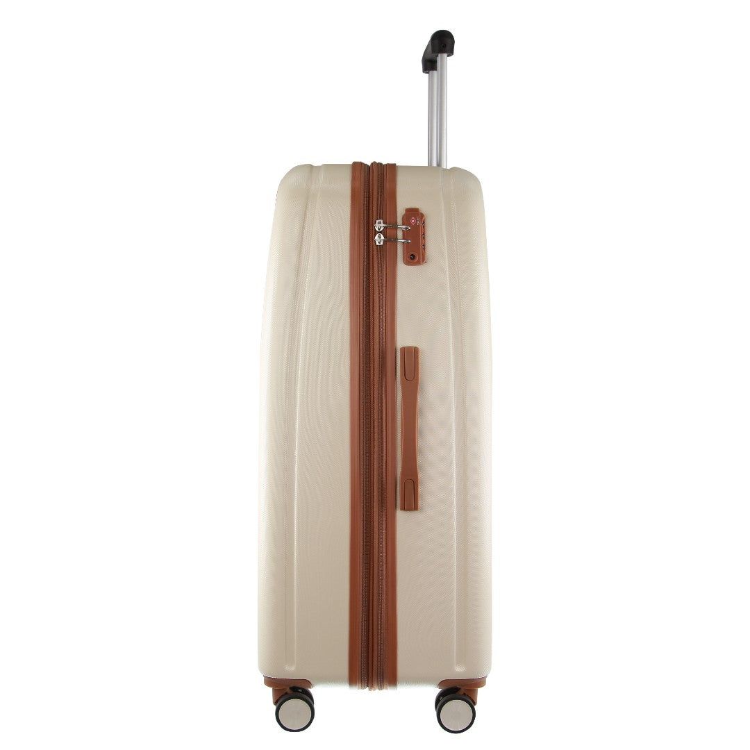 Malas De Viagem Pierre Cardin 80cm LARGE Hard Shell Case Travel Branco | 5028-LIKNX