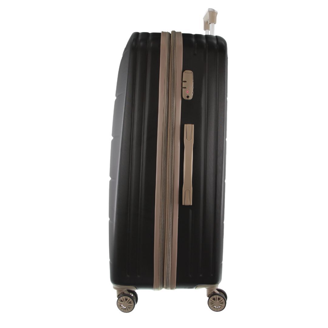 Malas De Viagem Pierre Cardin 80cm Large Hard-Shell Suitcase Travel Pretas | 4159-VONPM
