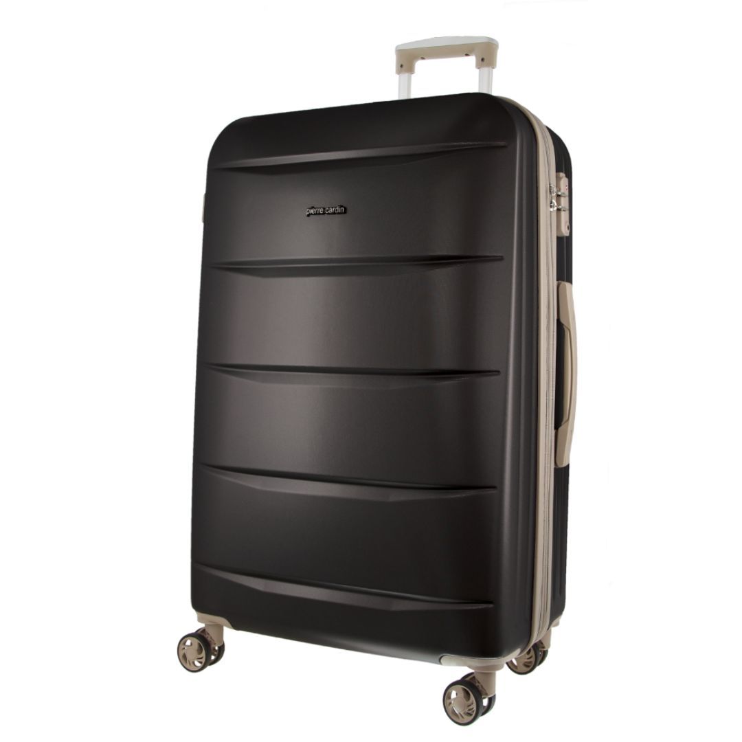 Malas De Viagem Pierre Cardin 80cm Large Hard-Shell Suitcase Travel Pretas | 4159-VONPM