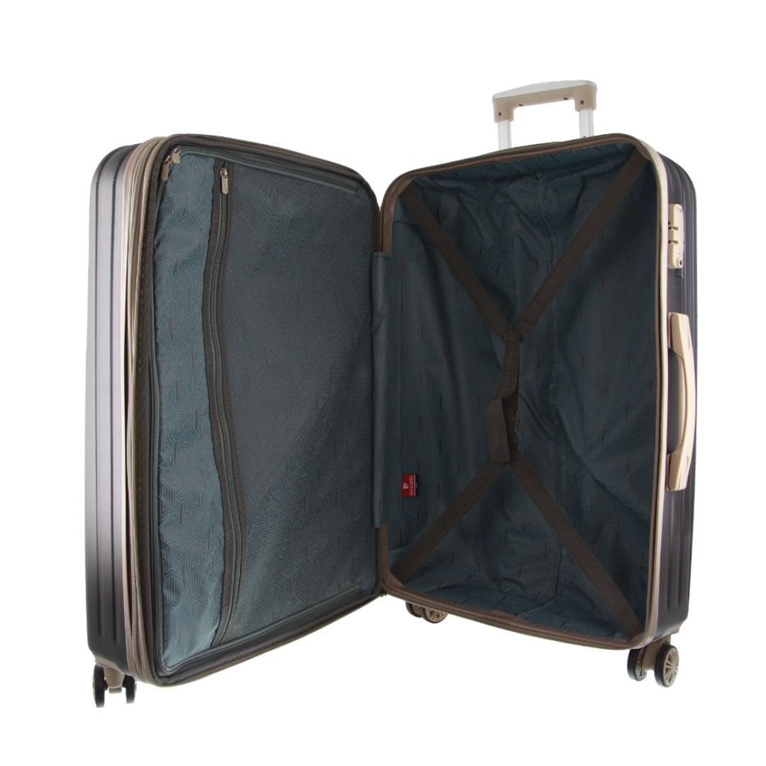 Medium Cases Pierre Cardin 70cm Medium Hard-Shell Suitcase Travel Pretas | 1482-GNHTB