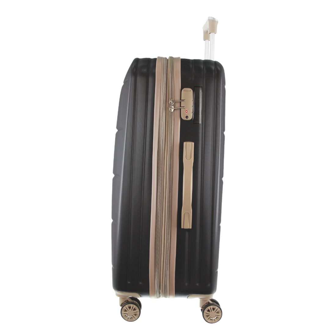Medium Cases Pierre Cardin 70cm Medium Hard-Shell Suitcase Travel Pretas | 1482-GNHTB