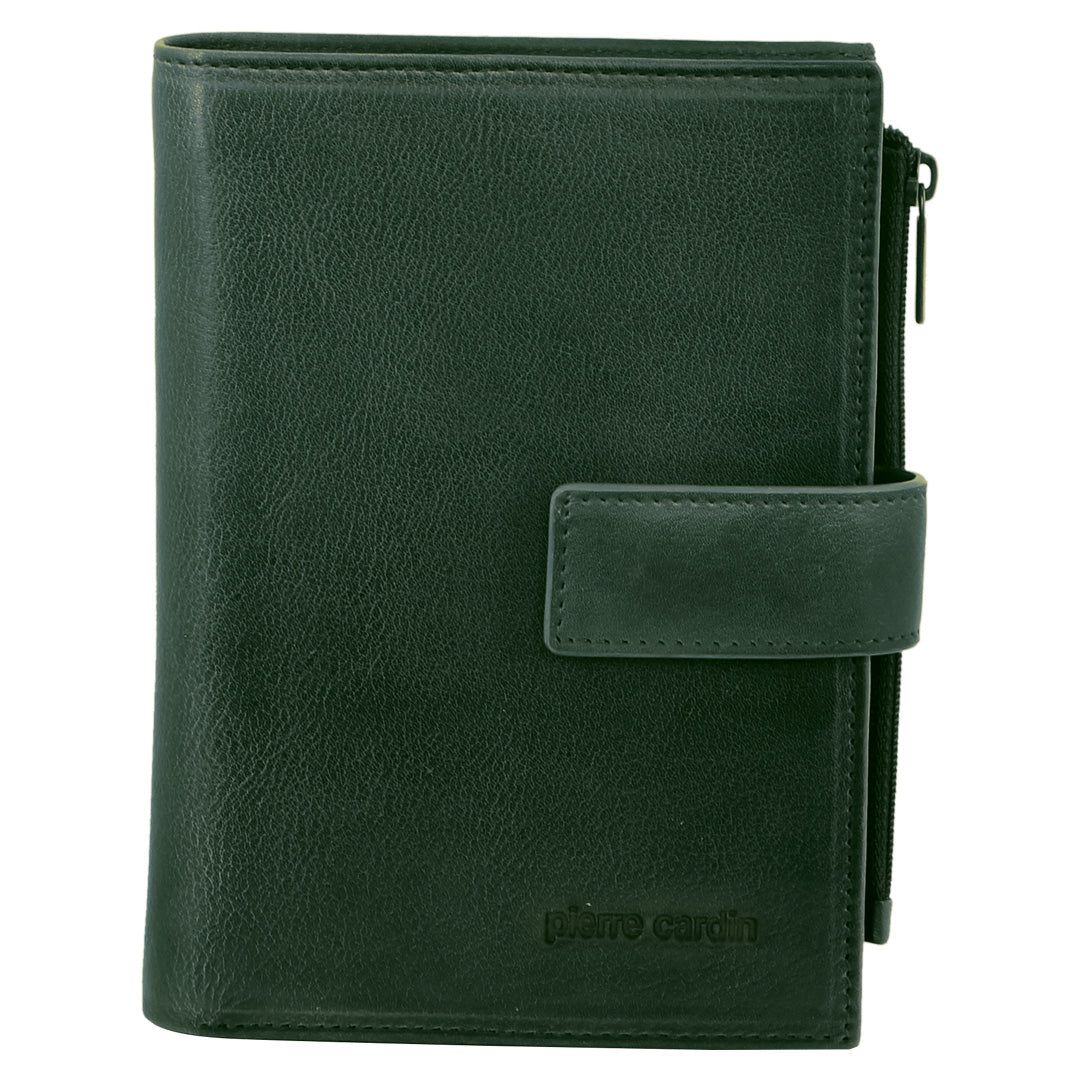 Medium Wallets Pierre Cardin Italian Leather Tab Wallet Feminino Turquesa | 8104-DVETG