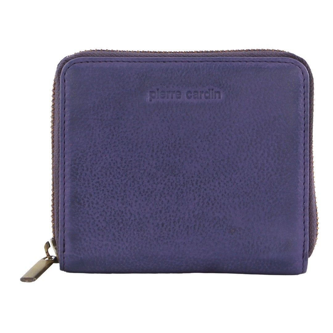 Medium Wallets Pierre Cardin Leather Zip around wallet Feminino Rosa | 5349-PAXNR