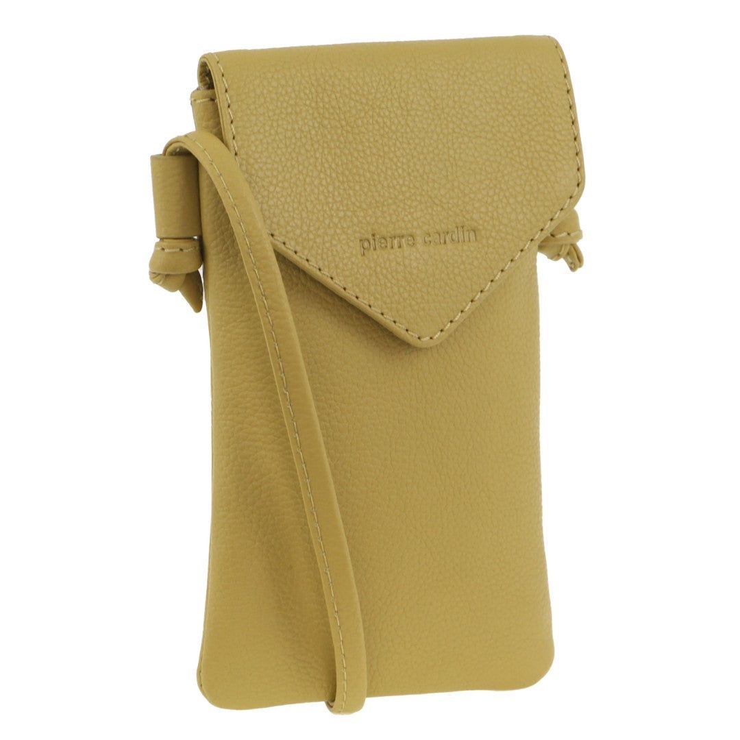Mobile Phone Wallets Pierre Cardin Leather Phone Bag Feminino Amarelas | 3429-KPSOB