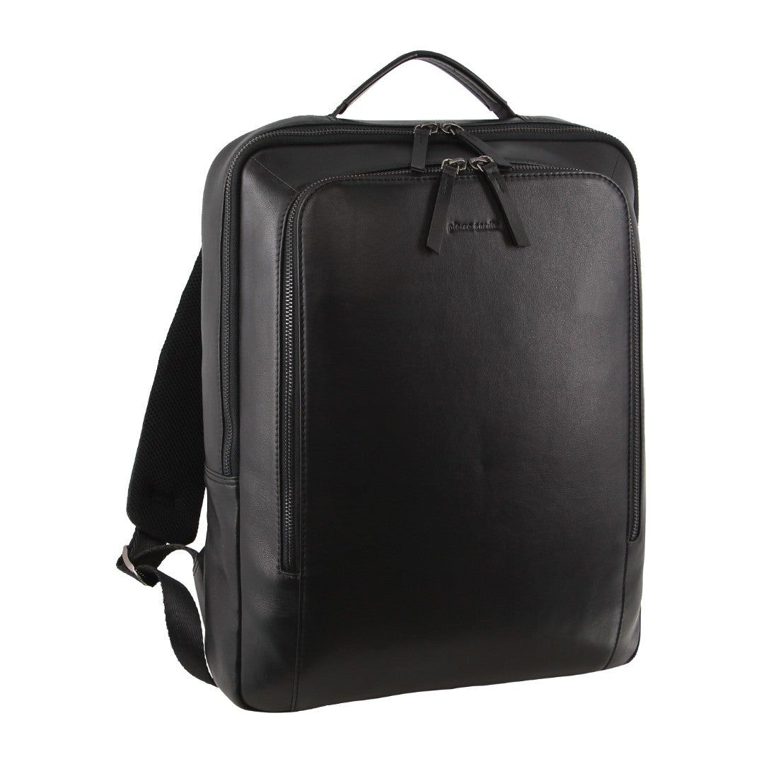 Mochilas Pierre Cardin Leather Business Laptop Bag Masculino Pretas | 9457-IODQP