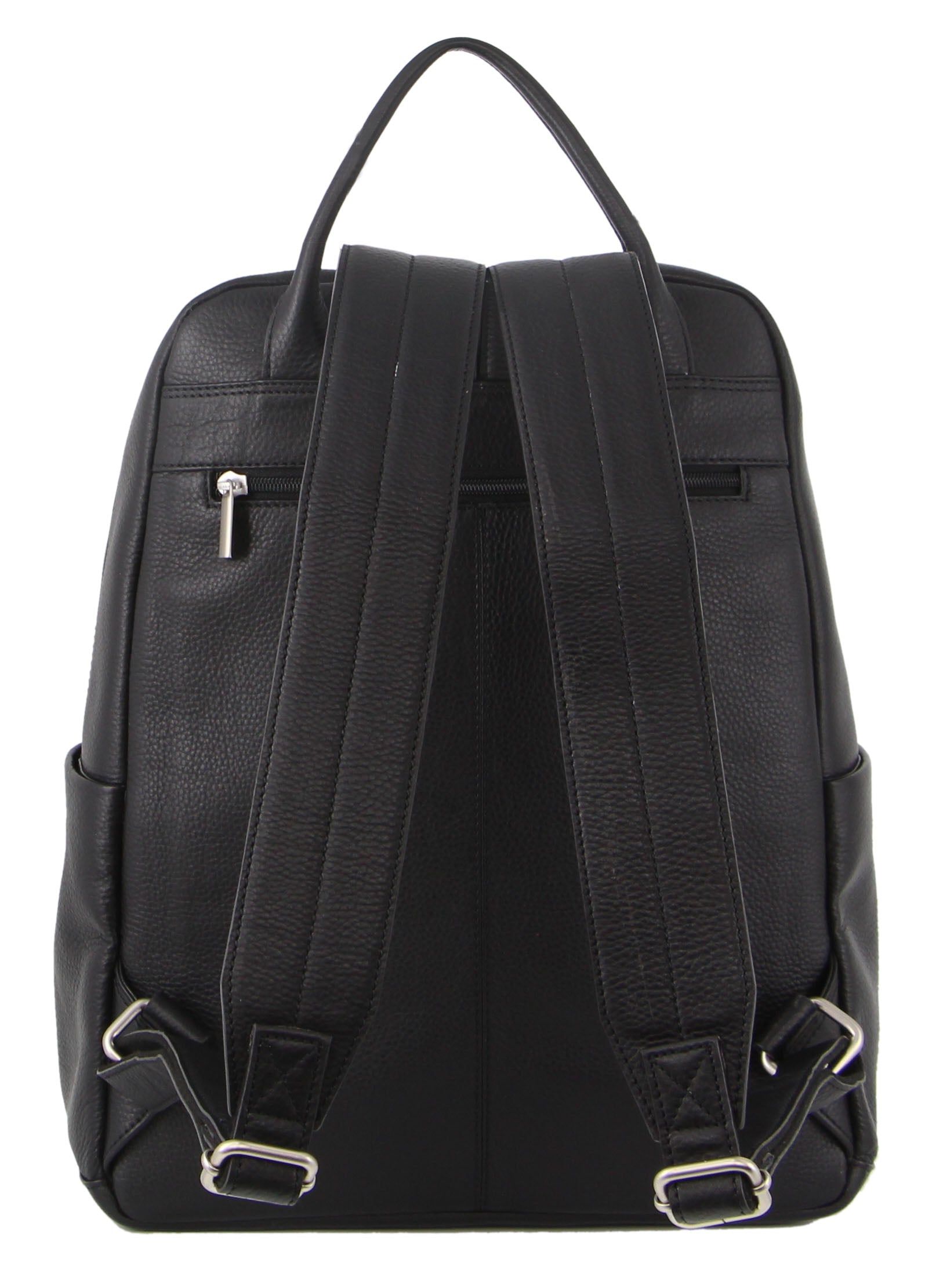 Mochilas Pierre Cardin Leather Laptop Business Backpack Masculino Pretas | 5287-TOJFU