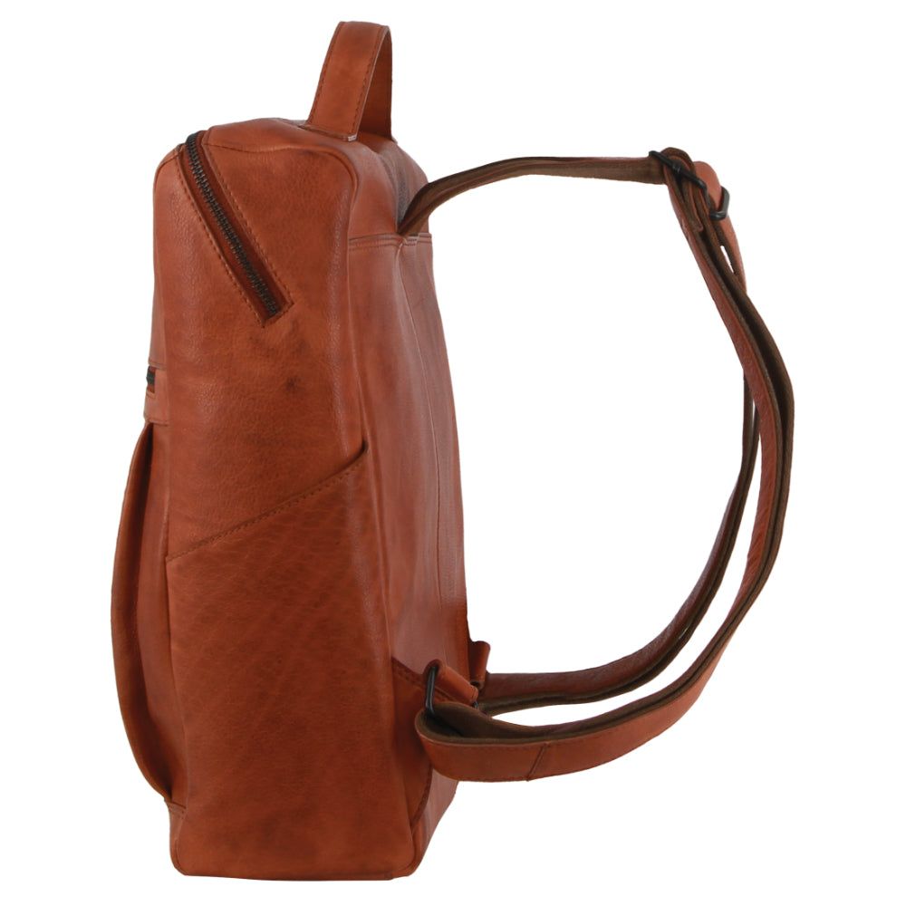 Mochilas Pierre Cardin Leather Square Backpack Feminino Marrom | 8293-FAGIZ