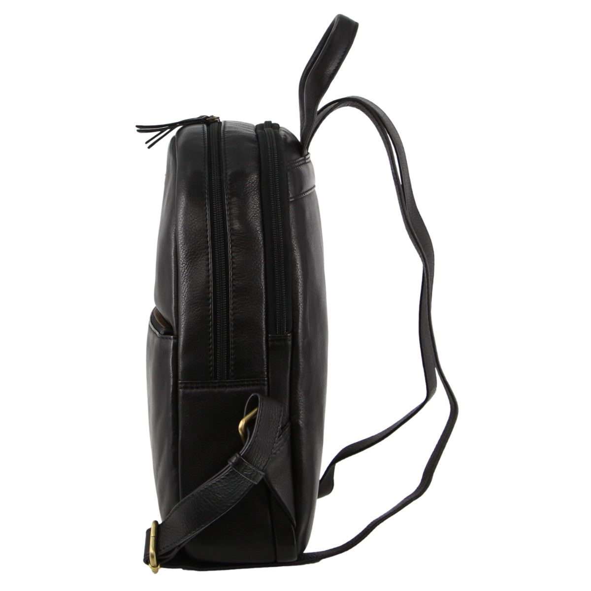 Mochilas Pierre Cardin Rustic Leather Business Backpack Computer Bag Feminino Pretas | 2835-GDCSP