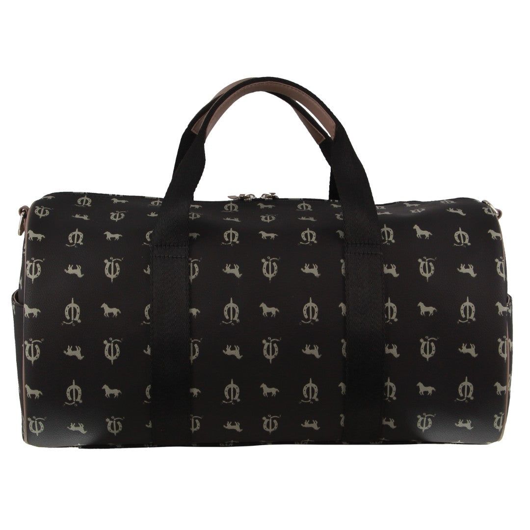 Overnight Bags Pierre Cardin Leather Canvas Print Design Duffle Bag Masculino Pretas | 9512-HLOYB