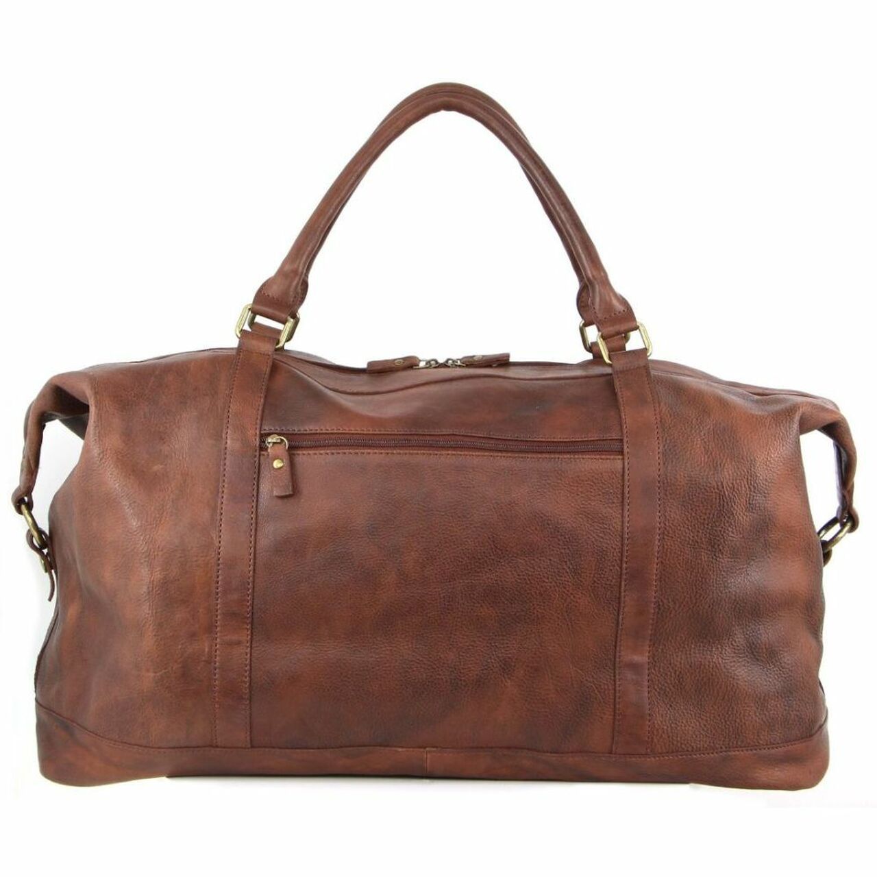 Overnight Bags Pierre Cardin Rustic Leather Business Overnight Bag Travel Chocolate | 9048-RESWH