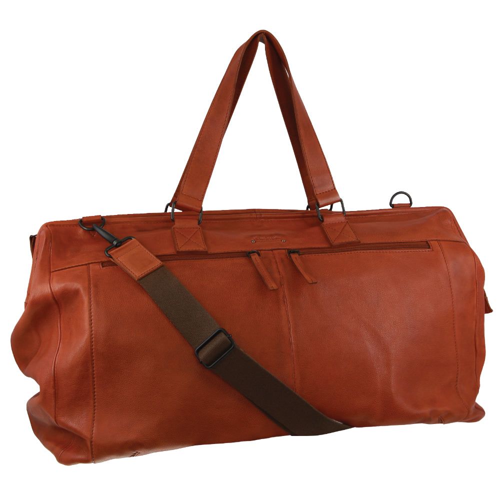 Overnight Bags Pierre Cardin Rustic Leather Overnight Bag Masculino Marrom | 8915-MWVAL