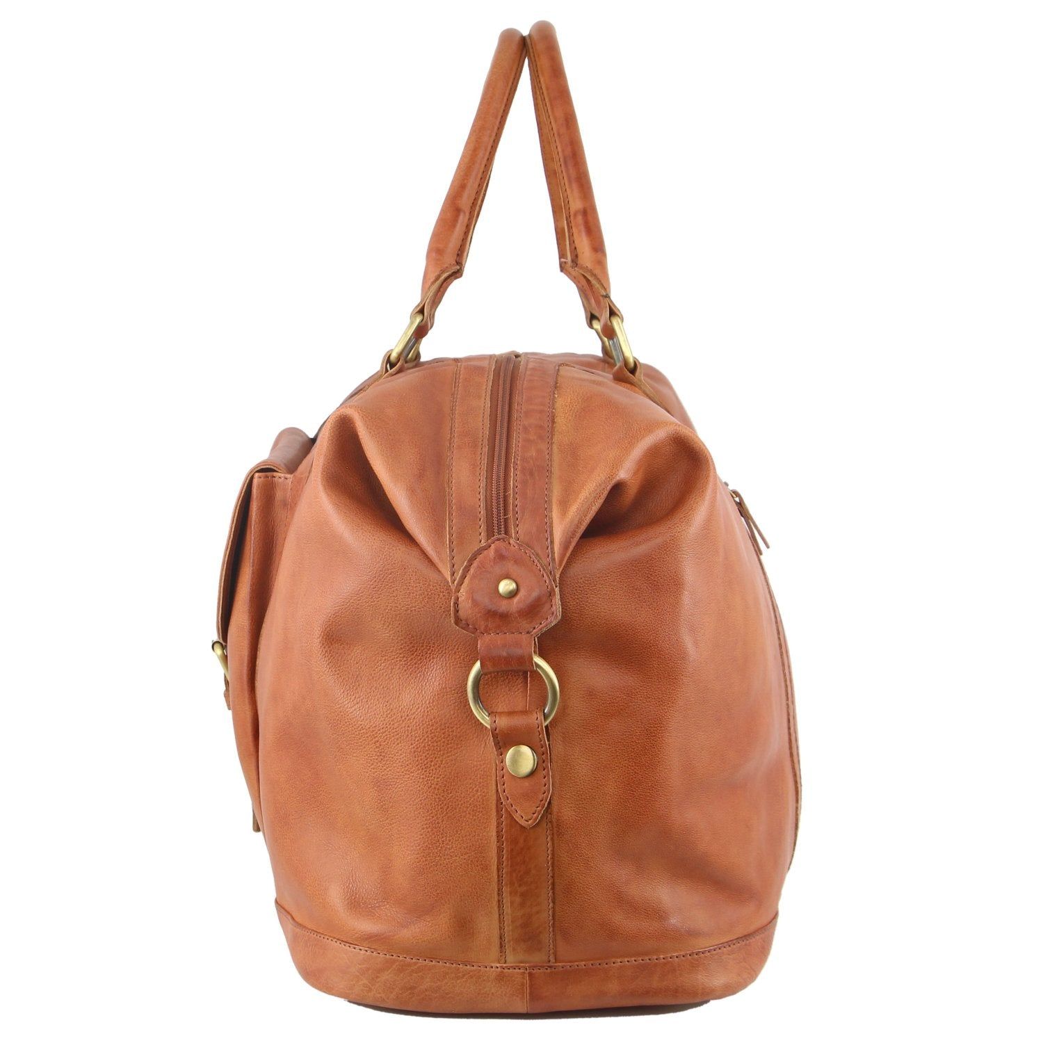 Overnight Bags Pierre Cardin Rustic Leather Business Overnight Bag Masculino Marrom | 6589-GIFWY