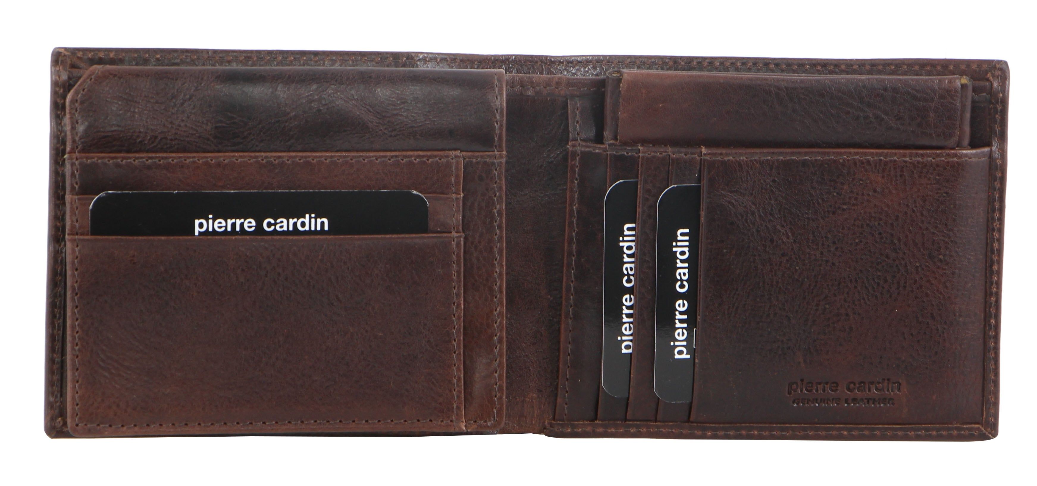 Porta Cartões Pierre Cardin Italian Leather Wallet Card Holder Masculino Chocolate | 7309-YVRAB