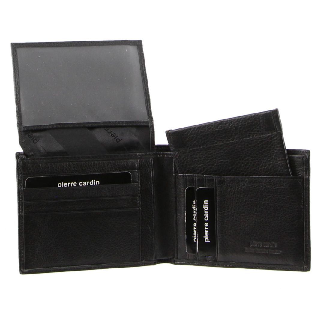 Porta Cartões Pierre Cardin Italian Leather Wallet Card Holder Masculino Pretas | 6504-RNMJP